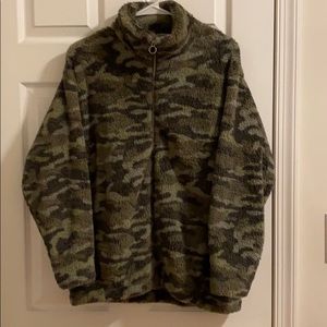 Express oversized fuzzy sweater in size small.